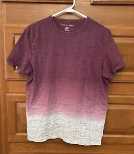 American Eagle Sz Med Standard Fit T Shirt purple gray ombre S/S 326 - Picture 1 of 4