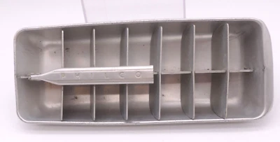 Винтажный ретро PHILCO 14 кубик льда куб лоток металлический алюминиевый на петлях подъемная ручка - Изображение 1 из 4
