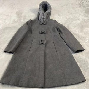Rothschild Coat Big Girls L/14 Hooded Pinwheel Snap Button Winter Pocket Peacoat - Picture 1 of 23