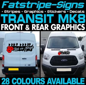 para encajar FORD TRANSIT MK8 L2 L3 GRÁFICOS PEGATINAS RAYAS CAMPER FURGONETA AUTOCARAVANA ST - Imagen 1 de 2