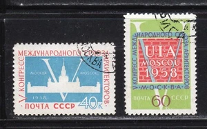 Russia 1958 SC# 2079 - 2080 - 5th Congress of the Int. Architects'' - Used # 174 - Picture 1 of 1