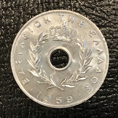 HIGH GRADE BU 1959 GREECE 20 LEPTA COIN-FEB400 - Image 1 of 2