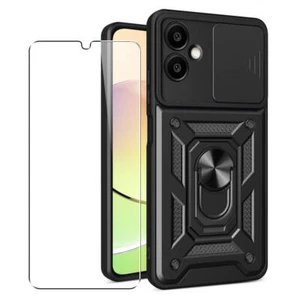 Hülle Für Samsung Galaxy A06 Handyhülle Kameraobjektivschutz, Ständer Black - Bild 1 von 6
