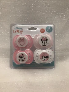 Ciuccio orto Disney bambina Minnie Mouse rosa succhietti Binkys 4 pezzi NUOVO - Foto 1 di 9