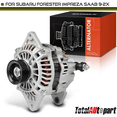 Alternador para Saab 9-2X 2006 Subaru Forester 06-10 90A 12V CW polea de 5 ranuras Foto 1 de 4