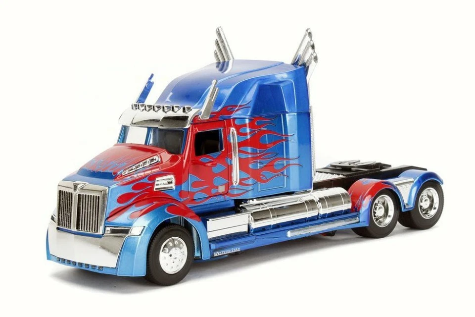 TRANSFORMERS 5 OPTIMUS PRIME TRUCK 1/24 SCALE DIECAST CAR BY JADA 98403 - Image 1 of 1