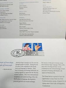 US Stamp Sc2783-4, Deaf Communication, FDC, Used F/VF CV$7.50 (504SP45) - Picture 1 of 2