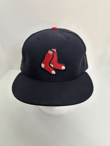 NWT Boston Red Sox (Socks Logo) MLB Authentic New Era 59FIFTY Fitted Cap 7 5/8 Cover