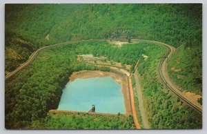Postal cromada Altoona vista aérea curva herradura Pennsylvania PA - Imagen 1 de 2