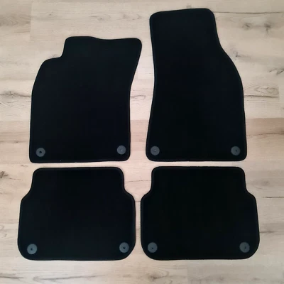 Audi A6 S6 C6 Car Floor Mats Waterproof Black Velour Carpet Rugs Auto Liners New - Image 1 of 4