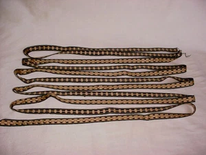 18Y Brunschwig et Fils BR-39068 Nagelkopf matt Gimp schwarz gold Randborte - Bild 1 von 4
