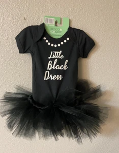 Hand designed original newborn "Little Black Dress" w/tule tutu - Picture 1 of 1