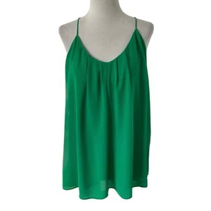 Naked Zebra Green Lined Spaghetti Strap Top Women Size Large | 58-12 - Picture 1 of 6