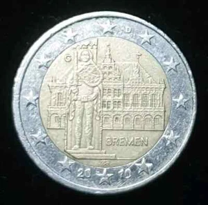 2 Euro Umlaufmünze BRD 2010 F Bremen - Bild 1 von 1