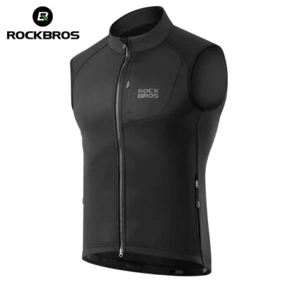 ROCKBROS Primavera Otoño Ciclismo Chaleco Cálido Polar A Prueba de Viento Bicicleta Chaqueta Sin Mangas Foto 1 de 4