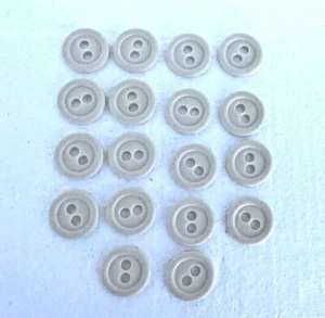 Lot of 18 Large Vintage Flat Buttons Off White 2 Holes Sewing Crafts - Picture 1 of 2