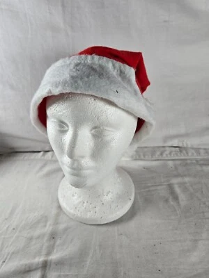 Christmas Santa Hat Thickened Plush Adults Red White Santa Claus Xmas Cap - Image 1 of 4