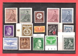 Authentic NAZI GERMANY Third 3rd Reich WW2 Eagle Swastika Hitler stamps MNH - Picture 1 of 1