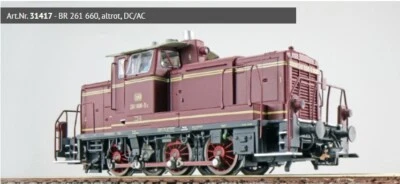 ESU 31417 Diesellok BR 261 Altrot Sound Rauch Rangierkupplung Licht OVP GARANTIE - Bild 1 von 2