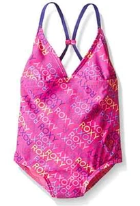 Roxy Little Girls' 1-Pc. Roxy Ready Swimsuit , Camellia Rose,Size 4,MSRP $44 - Picture 1 of 2