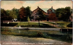 Vintage Postcard Pleasant Point Boat House, Shoreham, Minnesota JR4 - Picture 1 of 2