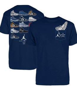 Neu Herren Jordan DAK Prescott Navy Dallas Cowboys Schuhliste T-Shirt Medium - Bild 1 von 2