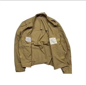 Vintage 70er/80er U.S. Navy Creighton USA Tanker Dacron Khaki Windbreaker Jacke - Bild 1 von 9