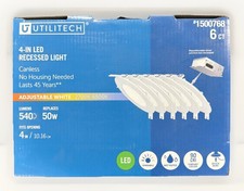 Utilitech Canless 1500768 Recessed Lighting Kit 50w Replacement 6ct #9175