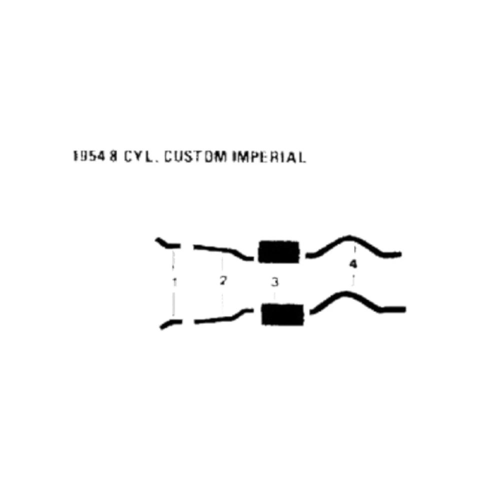 Chrysler Custom Imperial 1954 motor de 8 cilindros sistema de escape doble Foto 1 de 1