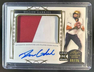 2022 Leaf Trinity Dillon Gabriel Player Worn Patch Auto RC Gold Rookie #69/75 - Image 1 of 2
