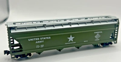 N  SCALE US ARMY 55' CYLINDRICAL HOPPER 3493 MODEL POWER - Image 1 of 4