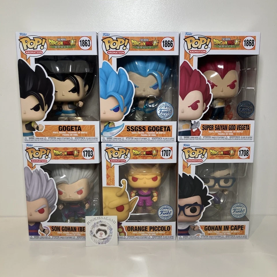 Dragon Ball Super Gohan Piccolo Vegeta SSGSS Gogeta Funko Pop! Общий комплект - Изображение 1 из 1