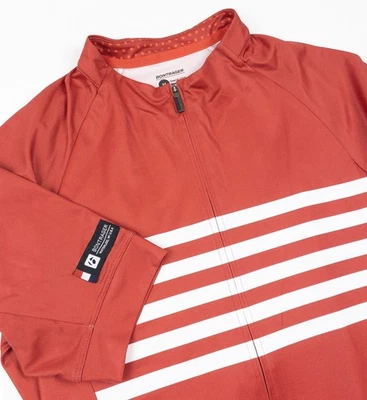 Camiseta deportiva de ciclismo Bontrager Circuit LTD para hombre mediana roja a rayas reflectante cremallera completa Foto 1 de 4