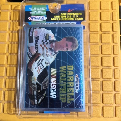 MAXX Race Cards 1993 Promo Foil 14 Pack + Limited Release Chrome Card Waltrip - Image 1 of 3