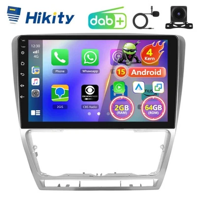10" CarPlay DAB+ 64G Android 15 Radio Navi Für Skoda Octavia 2 1Z3 1Z5 2004-2013 - Bild 1 von 4