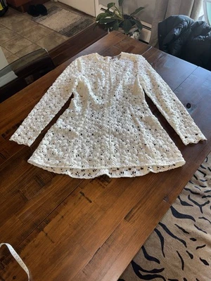 Lela Rose, White Lace Mini Dress, Womens Size 8 - Image 1 of 4