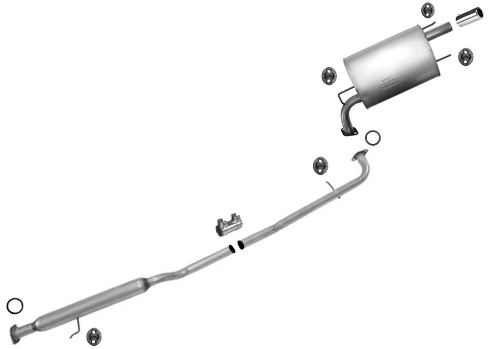 Middle Resonator and Rear Muffler for Toyota Camry 2007 2008 2009 2010 2011 - Image 1 of 4