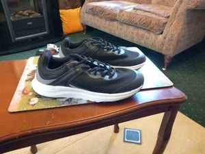 New Womens Trainers Size 7 By Ff, Black Lace ups, White Sole - Picture 1 of 10