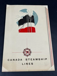 1938 SS Hamonic Menu Canada Steamship Lines August 15 Vintage 1930's Vacation - Picture 1 of 5