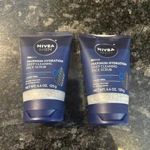 2 Pack Nivea for Men Energy Face Scrub 4.4 oz Pre Shave Energizes & Conditions - Picture 1 of 2