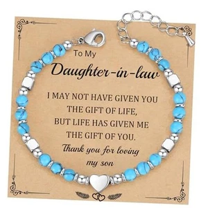 Daughter Bracelet Mothers Day Bracelets Gifts for Mom Grandma Bonus Mom Charm - Picture 1 of 8