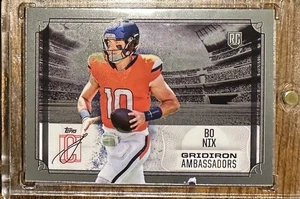 BO NIX RC Gridiron Ambassadors 2024 Topps Signature Class Chrome Rookie Broncos - Picture 1 of 2