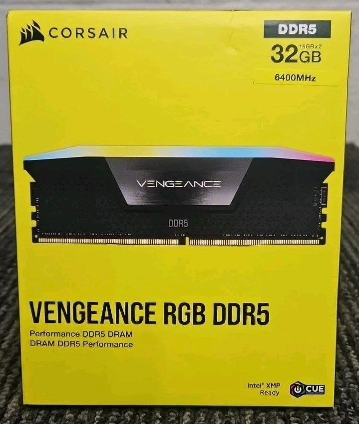 CORSAIR Vengeance RGB 32GB (2x16GB) DDR5 RAM 6400MHz Model CMH32GX5M2N6400C36