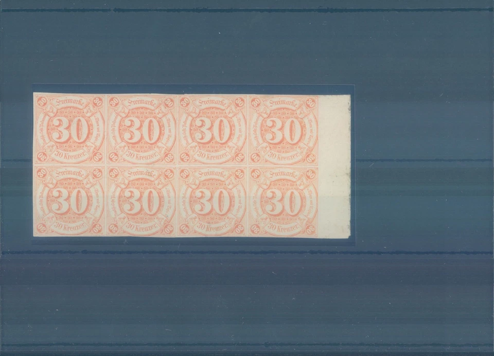 Germany Old States South Thurn and Taxis 1859 MNH block of 8  - Image 1 of 1