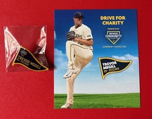 MILWAUKEE BREWERS TREVOR MEGILL Collector Player Pin & Baseball Card 2025 SGA - Picture 1 of 7