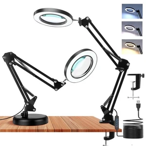 10X Magnifying Glass with Light and Stand, 3 Color Modes Stepless Dimmable, L... - Picture 1 of 7