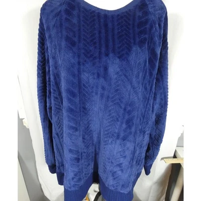 Sudadera para mujer Cuddl Duds P1X azul polar diseño geométrico forrada  Foto 1 de 4