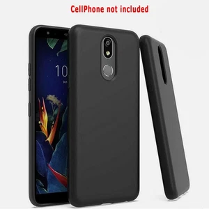 Custodia telefono in gomma nera antiurto per Spectrum Mobile LG K40 LM-X420QM6 - Foto 1 di 2