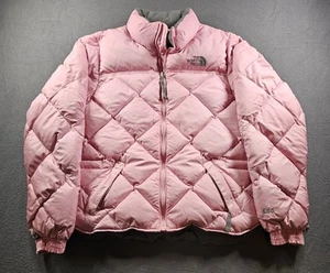 The North Face 600 Down Quilted Puffer Jacket Pink Size Small FAST SHIPPING - Picture 1 of 14
