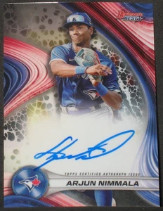 Arjun Nimmala 2024 Bowman's Best Autograph Rookie #B24-AN Toronto Blue Jays - Picture 1 of 2